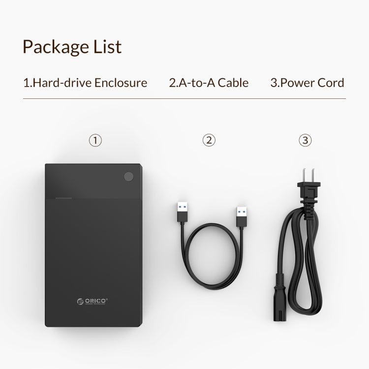 Rynx | ORICO 3599U3 2.5 / 3.5-Inch Portable Hard Drive Enclosure, EU Plug