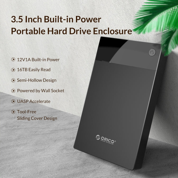 Rynx | ORICO 3599U3 2.5 / 3.5-Inch Portable Hard Drive Enclosure, EU Plug