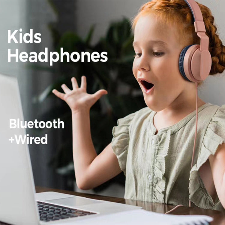 RYNX | BOBo Kids Gift Bluetooth 5.0 Bass Noise Cancelling Stereo Wireless Headset With Mic, Support TF Card / FM / AUX-in(Blue)