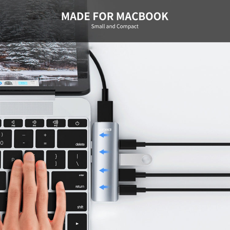 Rynx | ENKAY Hat-Prince 5 in 2 Hub Type-C to 4K HDMI / USB 3.0 Docking Station Adapter