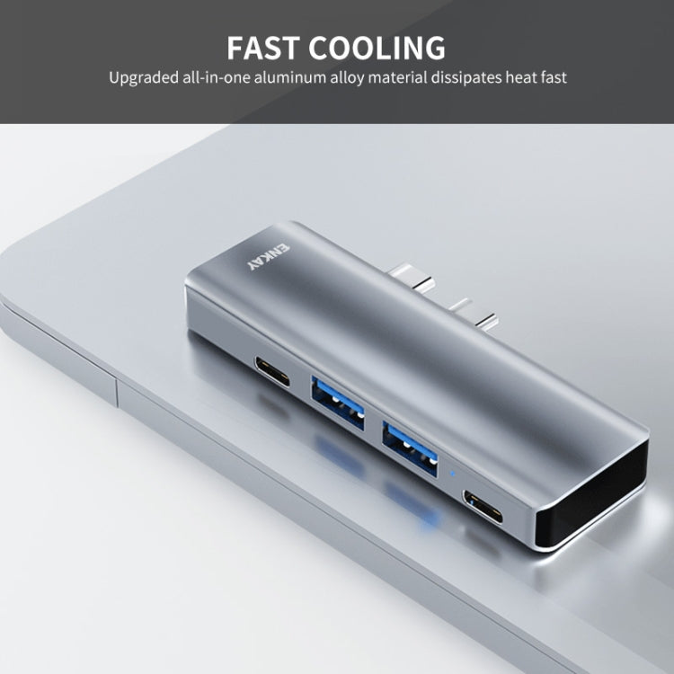 Rynx | ENKAY Hat-Prince 5 in 2 Hub Type-C to 4K HDMI / USB 3.0 Docking Station Adapter