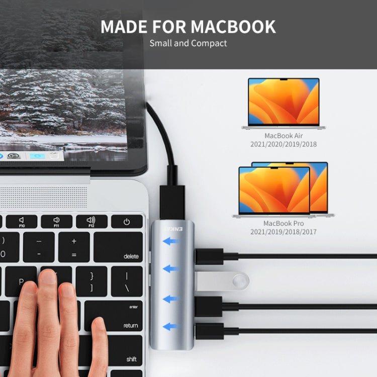 Rynx | ENKAY Hat-Prince 5 in 2 Hub Type-C to 4K HDMI / USB 3.0 Docking Station Adapter