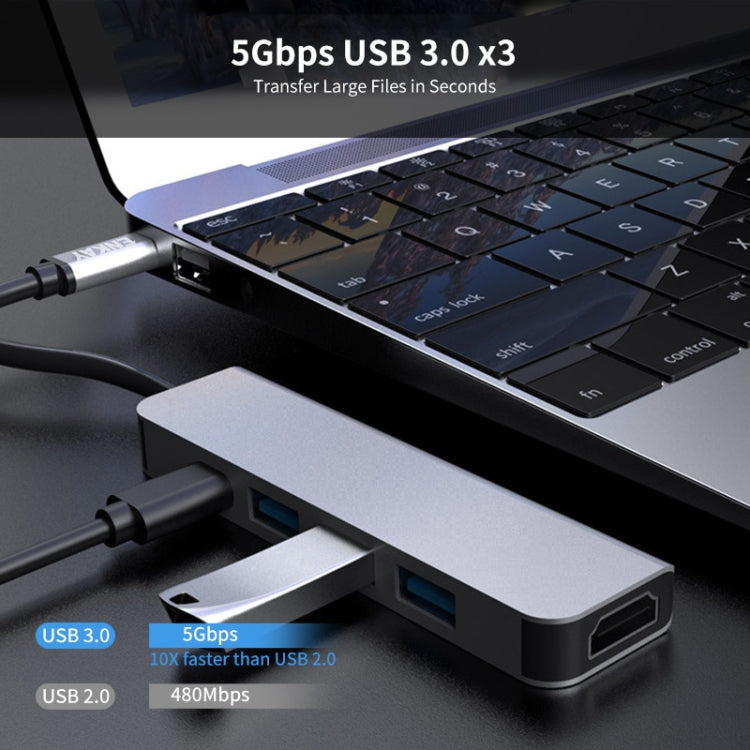 Rynx | ENKAY Hat-Prince 5 in 1 Type-C Hub 4K HDMI Converter Docking Station USB 3.0 Adapter