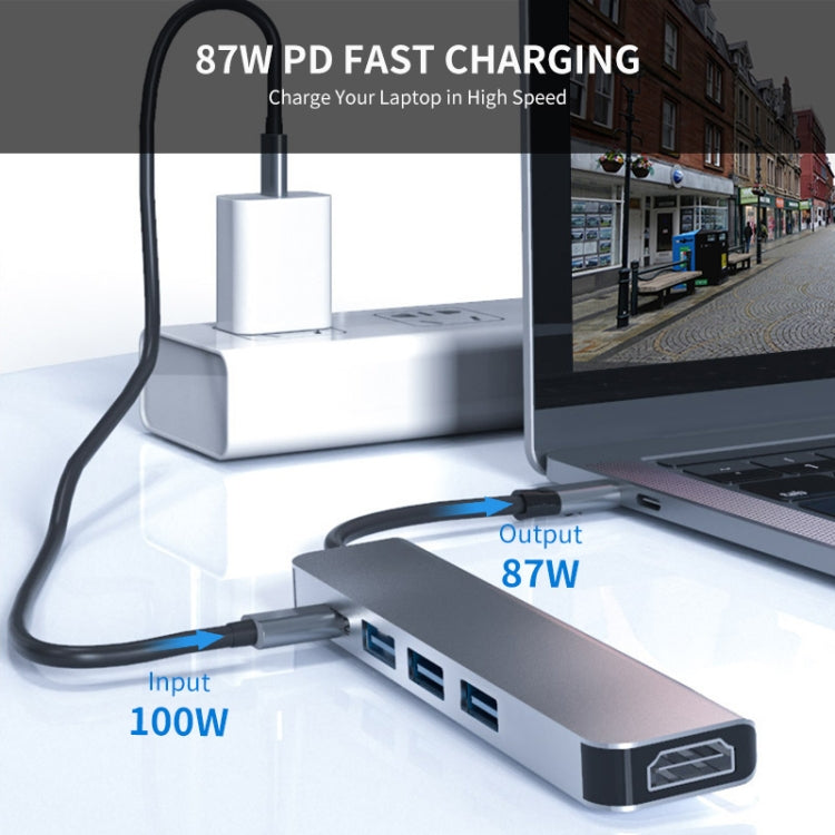 Rynx | ENKAY Hat-Prince 5 in 1 Type-C Hub 4K HDMI Converter Docking Station USB 3.0 Adapter