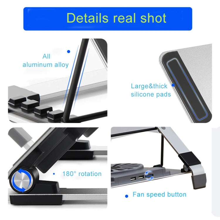 Rynx | P3 Adjustable Aluminum Folding Portable Laptop Notebook Fan Stand Holder