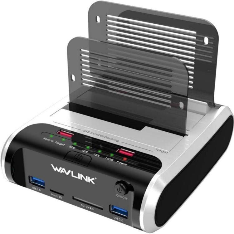 Rynx | Wavlink ST336A SSD HDD Fast Offline Clone SATA USB 3.0 External Hard Drive Enclosure (EU Plug)