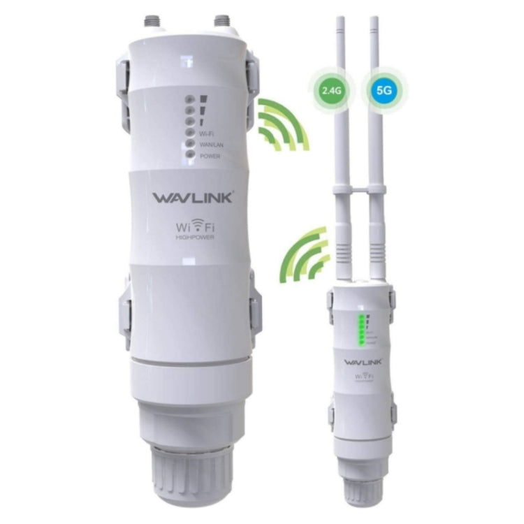 Rynx | WAVLINK WN570HA1 Weatherproof 2.4+5GHz 600Mbps Outdoor WiFi Range Router Extender, Plug: UK Plug