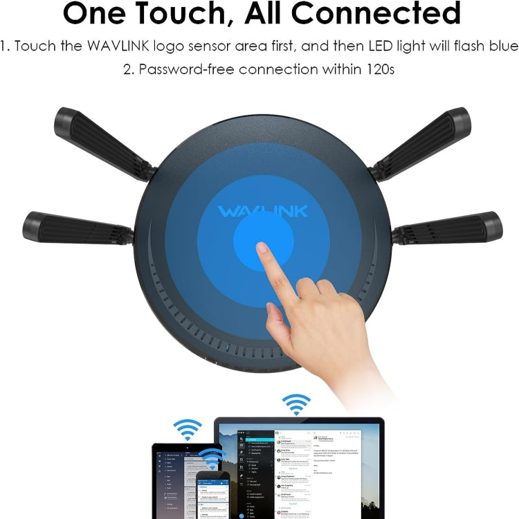 Rynx | WAVLINK WN531MX3 Extended Coverage AX3000 WiFi 6 Wireless Router Dual-Band Wireless Repeater, Plug: UK Plug
