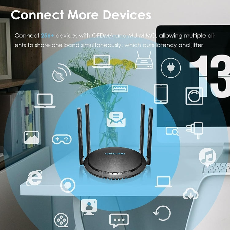 Rynx | WAVLINK WN531MX3 Extended Coverage AX3000 WiFi 6 Wireless Router Dual-Band Wireless Repeater, Plug: AU Plug