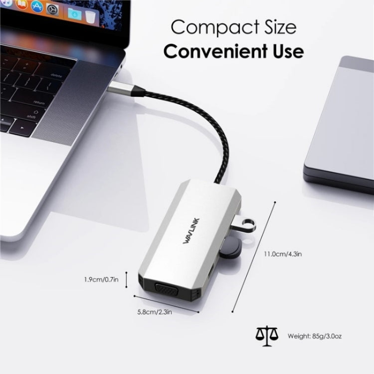 Rynx | WAVLINK UMD304 Converter USB-C to Dual HD 4K 60Hz HUB 7-in-1 Laptop Docking Station