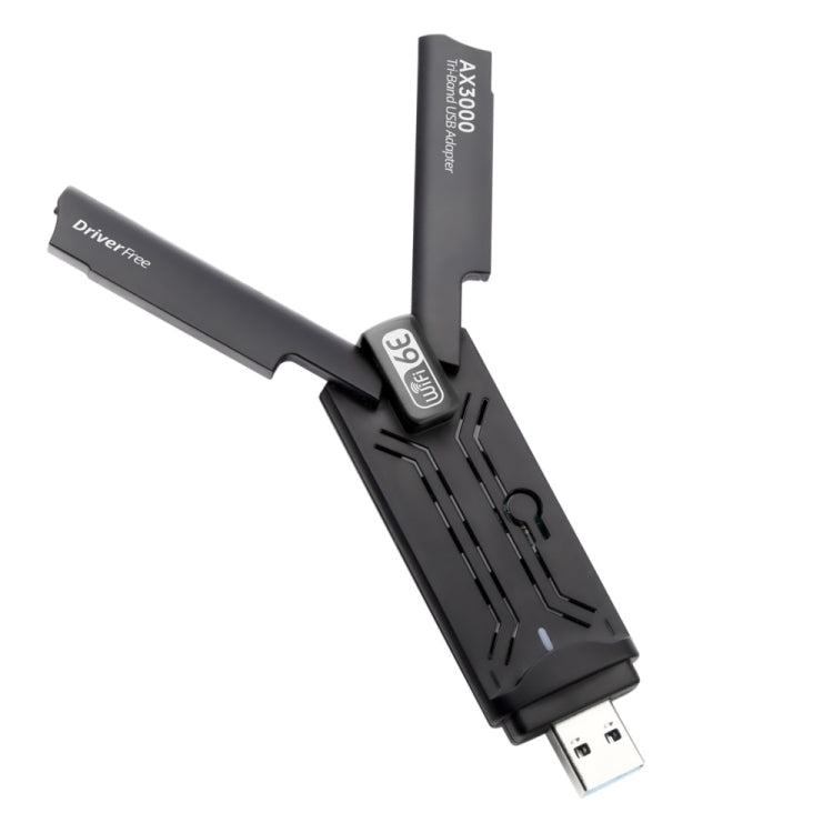 Rynx | WD-AX3000 For Desktop PC WiFi Receiver USB 3.0 WiFi6 Driverless Wireless Network Card (Black)