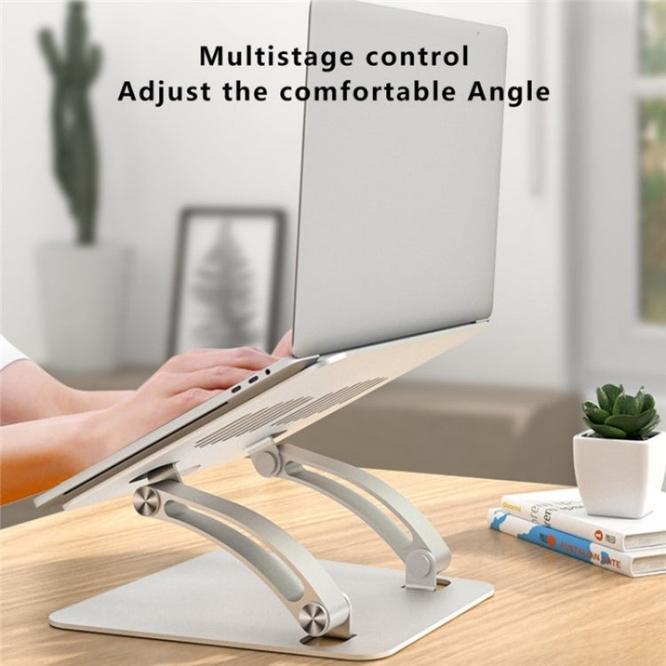 Rynx | AS010-BMW Aluminum Alloy Laptop Computer Riser Desktop Laptop Stand Holder (Gray)