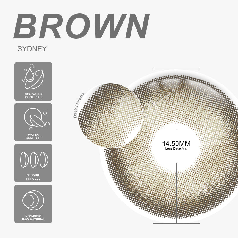 Rynx Sydney Brown 14.5mm 1 Pair | 1 Year