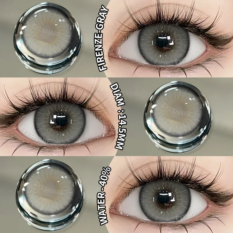 Rynx | New Fashion Colored Contact Lenses Naturally Brown Contact Blue Lenses Gray Pupils Cosmetic Colored Lenses Green Eye Lenses