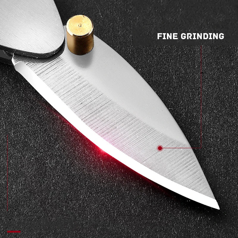 Rynx | Mini Pocket Folding Knife - Thin and Lightweight Keychain Knife for Fruit, Pencil Sharpening, Unboxing, and Outdoor Use