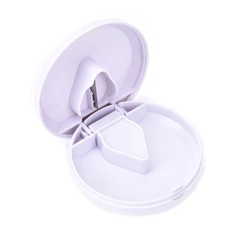 Rynx | 4-in-1 Multifunctional Portable Pill Cutter - Medicine Splitter with 4 Layer Powder Tablet Grinder and Storage Box, Ideal for Travel