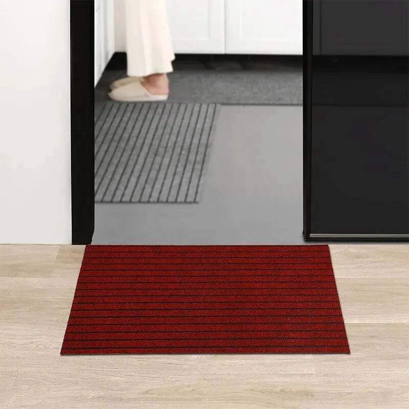 Rynx | Modern Minimalist Square Floor Mat - Durable, Stain/Fade Resistant, Non-Slip Rubber Backing, Machine Washable for Indoor/Outdoor Use