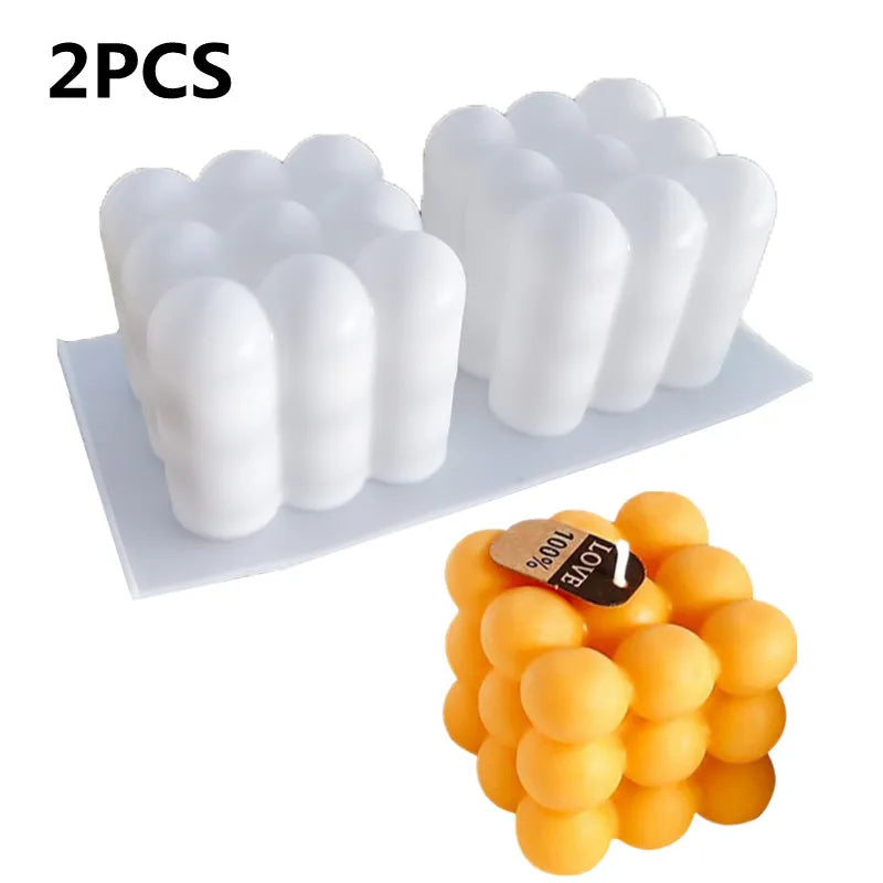 Rynx | 6 Cavity Large Bubble Silicone Mold – Candle, Mousse Cake, Chocolate, & Aromatherapy Soap Making Supplies for Home Decor