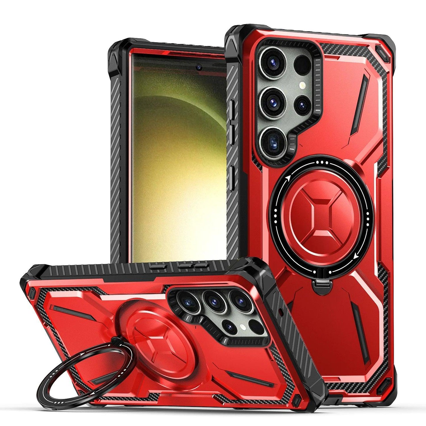 Rynx | Samsung Galaxy S23 Ultra/S23+ Plus Rugged Military Grade Shockproof Case with Magnetic Stand and MagSafe Support