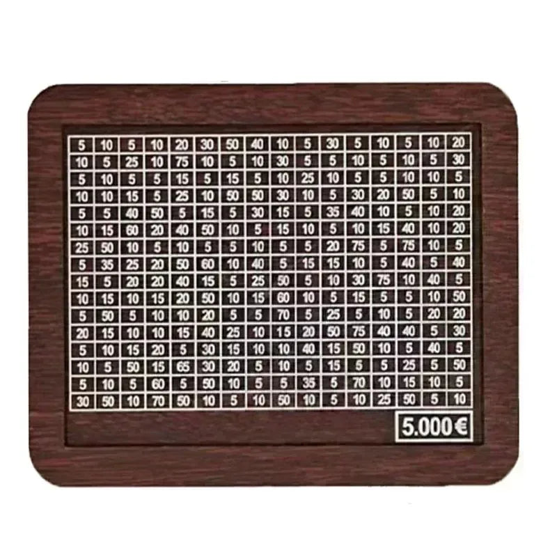 Rynx | Wooden Money Box Piggy Bank - Reusable Cash Bank with Savings Goal and Numbers for Encouraging Saving Habits