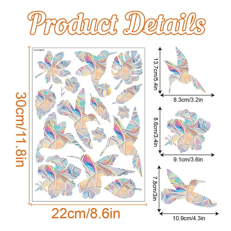 Rynx | PVC Rainbow Suncatcher Window Stickers | Cat Butterfly Prism Glass Wall Decal | Home Kids Bedroom Decoration