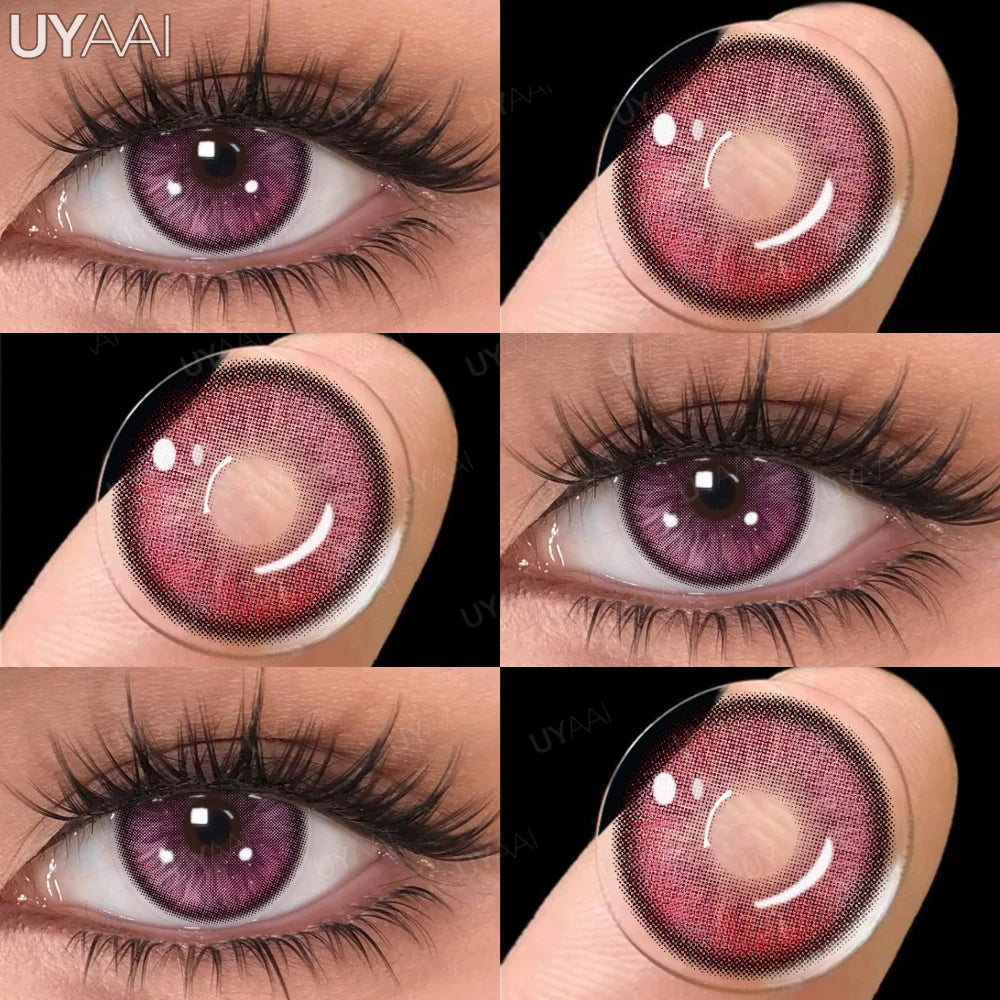 Rynx | 1 Pair Multi Contacts for Women y2k Korean Style Fashion Eye Lenses Blue Eye Color Contact Lens Purple Lenses Gray Natural Lens