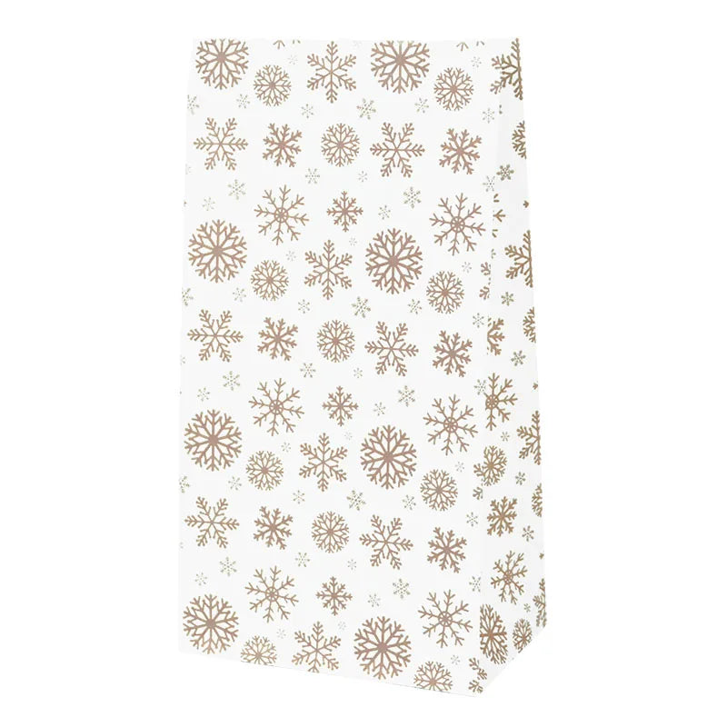 Rynx 10 pieces kraft paper candy cookie bags Santa snowman Christmas gift packaging bags Xmas Navidad New Year party decoration supplies