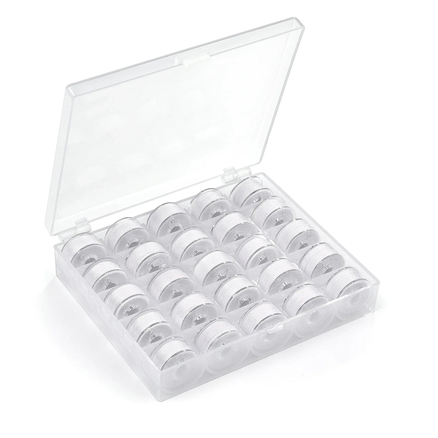 Rynx | 25/20 Colors Set Bobbin Thread Polyester Spools - Sewing Machine Bobbins with Storage Box for Embroidery and Sewing Accessories