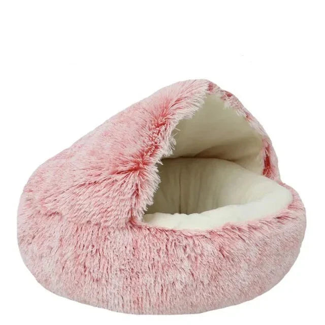Rynx | Cozynest | Cat bed | Soft plush | 2-In-1 sleeping bag | Security Pink