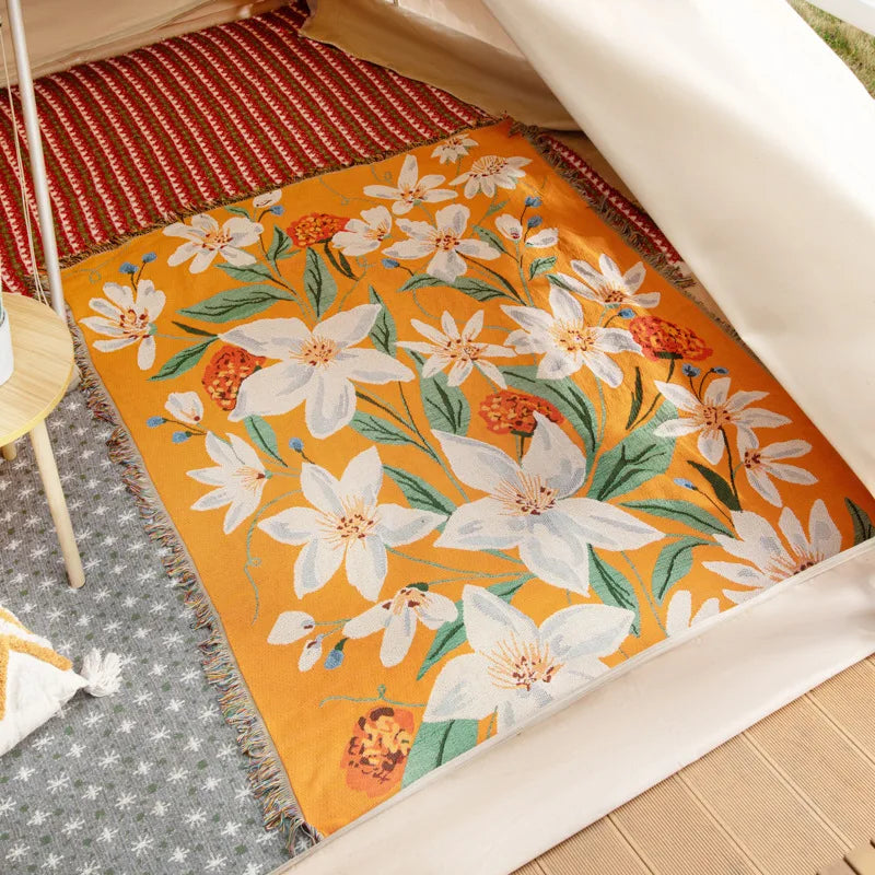 Rynx | Sunlit Bloom Throw Blanket
