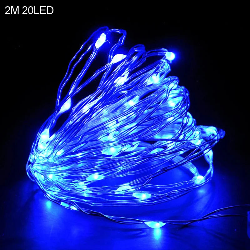 Rynx | 2M 20LED Santa Snowflake LED String Lights Christmas Decoration For Home Xmas Tree Ornament 2024 Christmas Kids Gift New Year