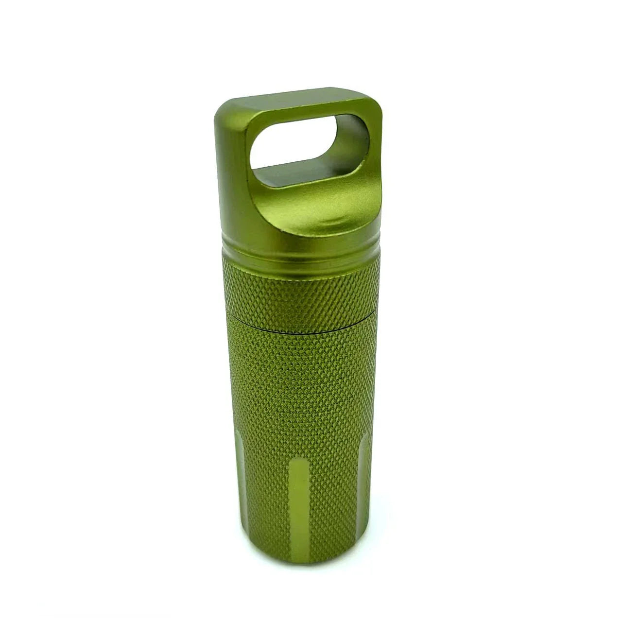 Rynx | Portable Aluminum Alloy Airtight Pill Container Bottle - Single Chamber Capsule Holder for Outdoor EDC, Waterproof Medicine Case Box