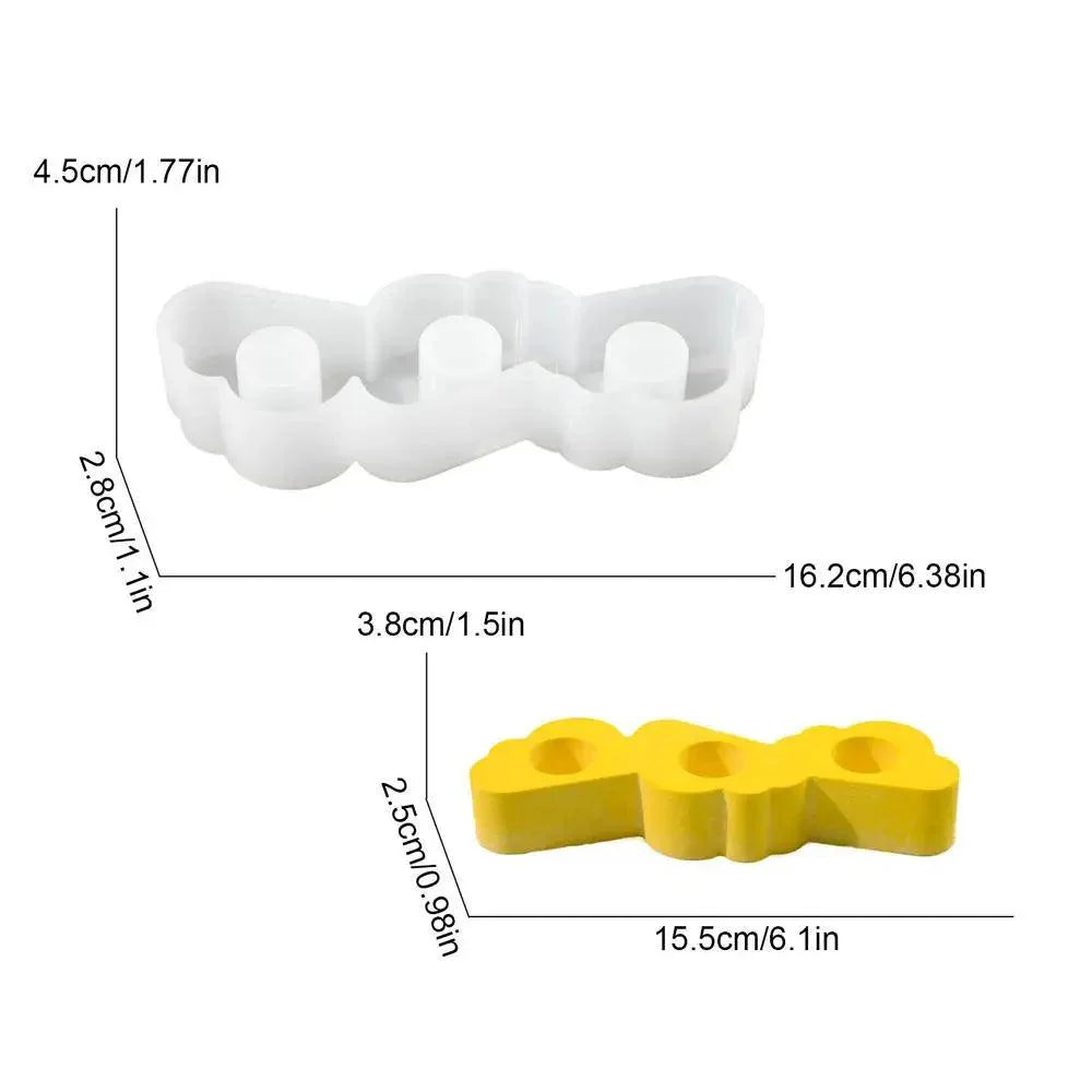 Rynx | 3D Silicone Candle Holder Mold for DIY Resin Craft - Versatile Bowl for Candles, Chocolates, and More