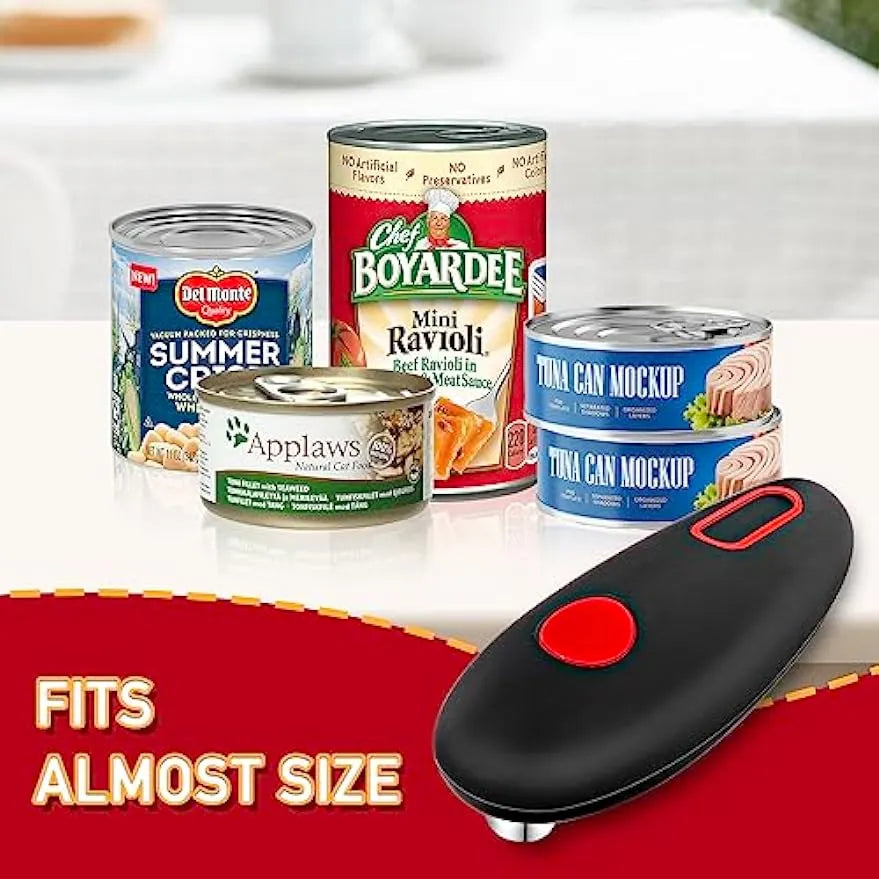 Rynx | Automatic Electric Can Opener - Hands-Free, One-Touch Portable Kitchen Tool for Jar and Bottle Opening, Convenient Opener Gadget