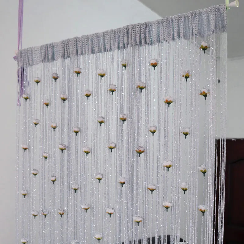 Rynx | Floral Decorative Hanging Room Divider Curtain