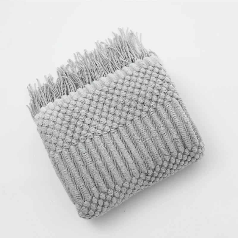 Rynx | purple diamond knit blanket