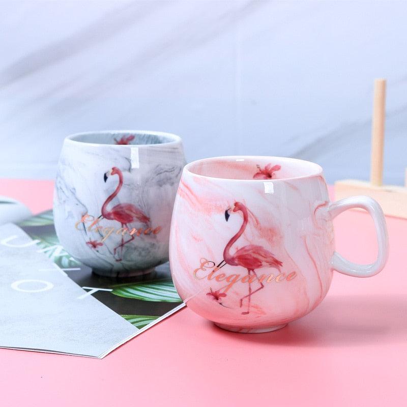 Rynx | Paw-sitively Charming Flamingo Ceramic Travel Mug: Your Cozy Companion for On-the-Go Sips