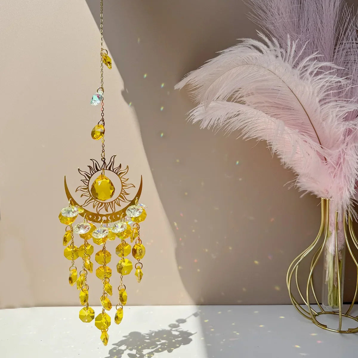 Rynx | Radiant Moonlit Quartz Prism Suncatcher