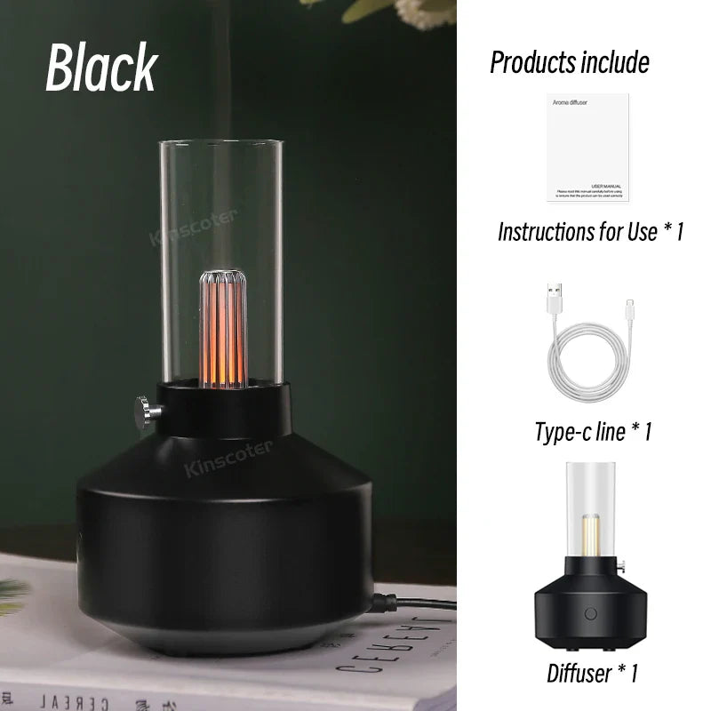 Rynx | KINSCOTER Portable Mini Aroma Diffuser - USB Air Humidifier with Essential Oil, Night Light, and Cold Mist Maker - Ideal for Home Gift