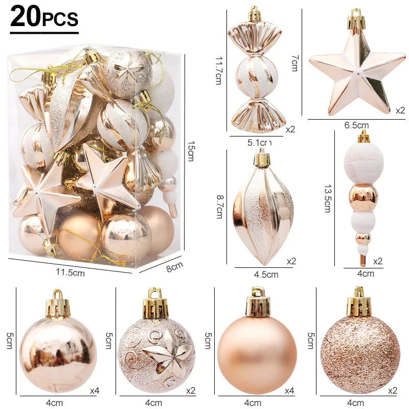 Rynx Christmas Tree Ornaments Red Candy Cane Hanging Decoration Large Pendants Set Christmas Decorations For Home 2024 Natal Navidad New Year
