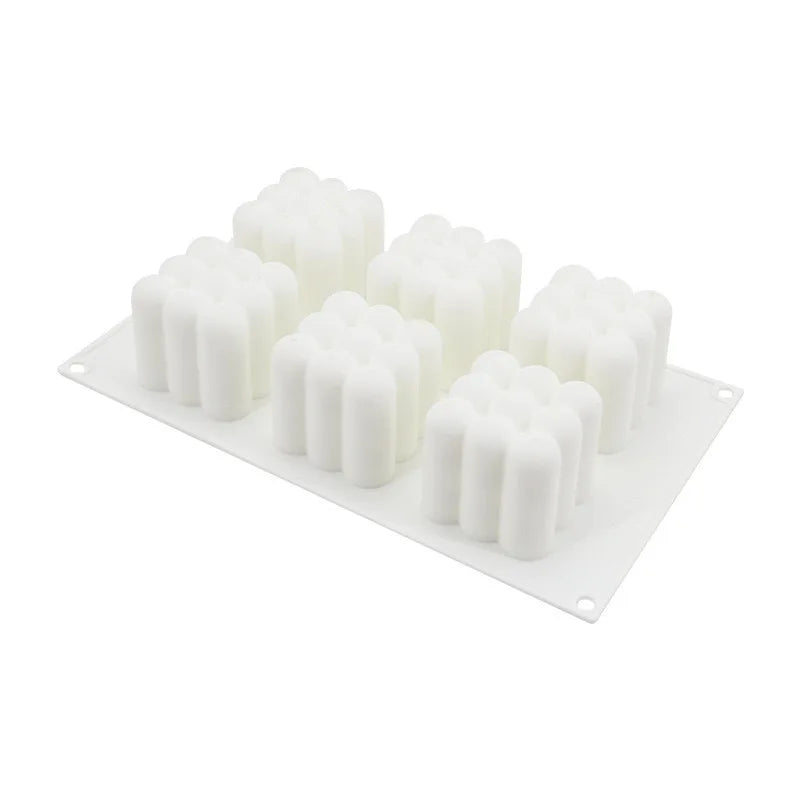 Rynx | 6 Cavity Large Bubble Silicone Mold – Candle, Mousse Cake, Chocolate, & Aromatherapy Soap Making Supplies for Home Decor