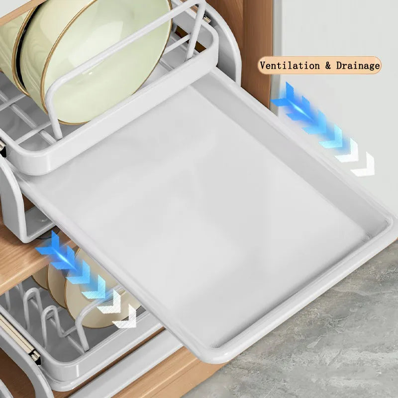 Rynx | Kitchen Cabinet Sliding Storage Dish Rack