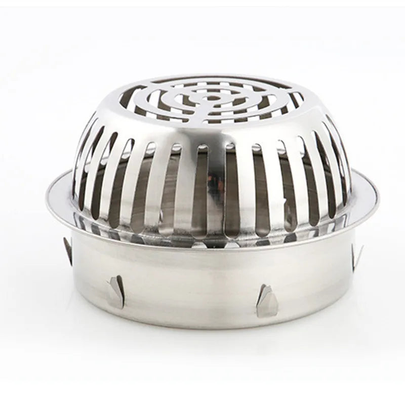 Rynx | Stainless Steel Round Balcony Roof Floor Drain - Large Displacement, Anti-Blocking Outdoor Rain Bucket Drainage