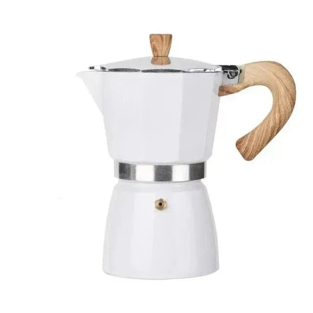 Rynx | Stovetop Moka Pot - Wooden Handle - Powerful Coffee Experience