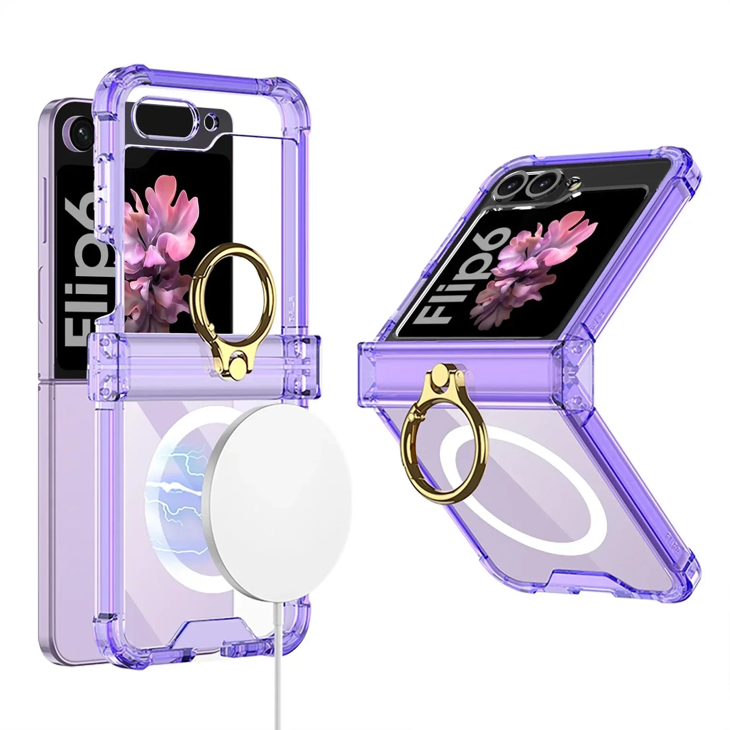 RYNX | Transparent Ring Case For Galaxy Z Flip 6