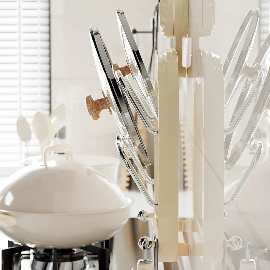 Rynx | Suction Wall-Mounted Pot Lid Organizer Storage Rack
