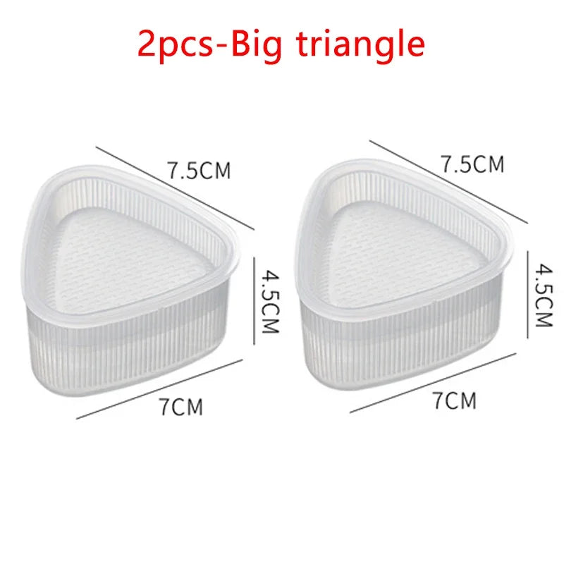 Rynx | Triangle Sushi Mould Kit - Kitchen Accessory for Onigiri Rice Ball and Bento, Easy-to-Use Sushi Machine Tool with Nori Cutter