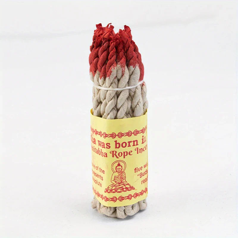 Rynx | 40pcs Handmade Nepal Rope Incense - White Sage and Cedar Aromatherapy, Sandalwood Fragrance for Yoga and Meditation