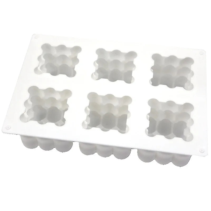 Rynx | 6 Cavity Large Bubble Silicone Mold – Candle, Mousse Cake, Chocolate, & Aromatherapy Soap Making Supplies for Home Decor