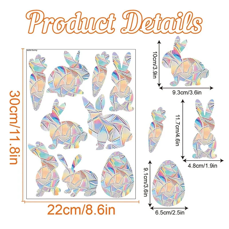 Rynx | PVC Rainbow Suncatcher Window Stickers | Cat Butterfly Prism Glass Wall Decal | Home Kids Bedroom Decoration